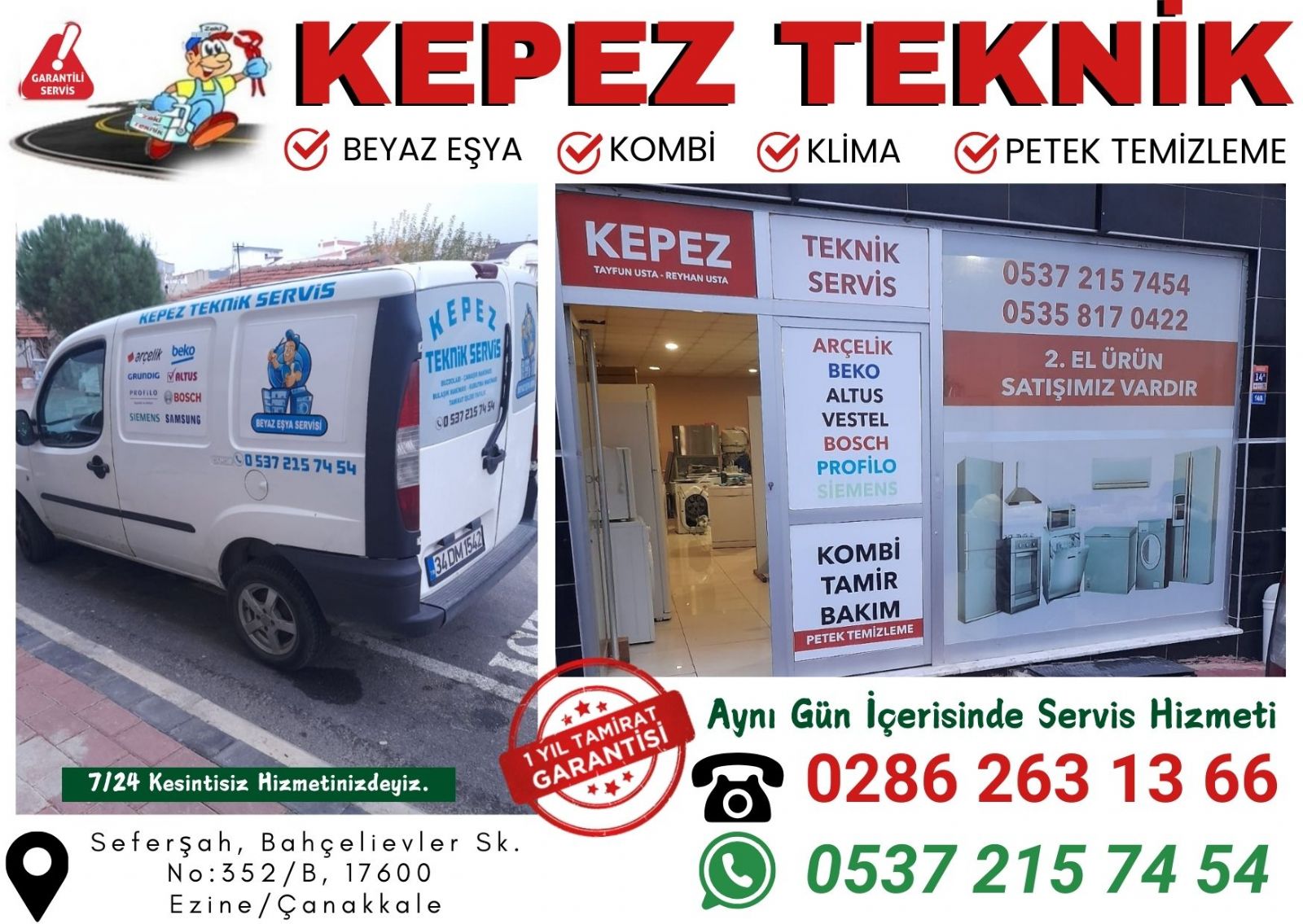 Ezine Kombi Servisi
